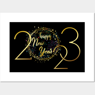 Happy New Year 2023 Celebration New Years Eve 2023 Posters and Art